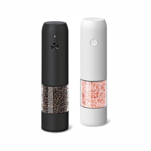 New Stainless Steel USB Salt & <b>Pepper</b> Electric <b>Grinder</b> Set with Rechargeable Lithium Battery and Light Eco-Friendly - Product Image 1