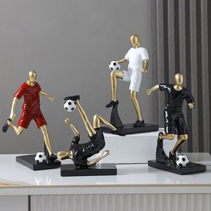 Modern Soccer Ornaments Resin Figure Sculpture Crafts Football Player Handicraft Home Living Room Desktop Decoration - Product Image 3