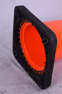 Vente directe usine – Cône de signalisation routière flexible en PVC, 90 cm, 12 lb (5,5 kg) - Product Image 2