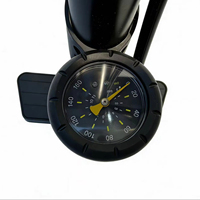Pompe à air manuelle pliable pour vélo Jinta160PSI avec adaptateur de valve automatique multifonctionnel et aiguille à bille polyvalente