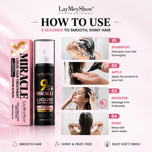 Lay Mey Show 9S Miracle Hair Treatment Essence - Trattamento Intensivo Idratante e Lisciante per Capelli Grossi e Danneggiati - Product Image 2