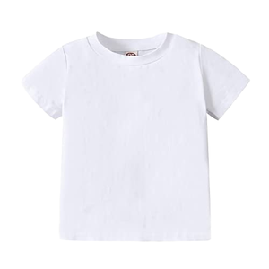 T-<span class=keywords><strong>shirt</strong></span> Basique en Coton Biologique pour Enfants, Personnalisable avec Logo, Manches Courtes, Respirant, Doux, Unisexe, <span class=keywords><strong>Blanc</strong></span>, à Imprimer, Surdimensionné, Uni - Product Image 1