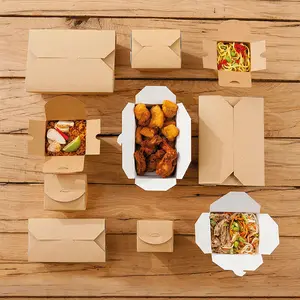 도매 고품질 패스트 푸드 테이크 아웃 일회용 햄버거 상자 사용자 정의 인쇄 크래프트 종이 햄버거 포장 상자