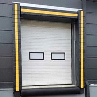 Bâche de porte gonflable en acier inoxydable sur mesure avec garniture en éponge pour quai de chargement d'entrepôt