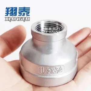 Stainless Steel Size Head Reducer Female Threaded Pipe Clamp Connector Water Pipe Connector Reduce Socket Banded