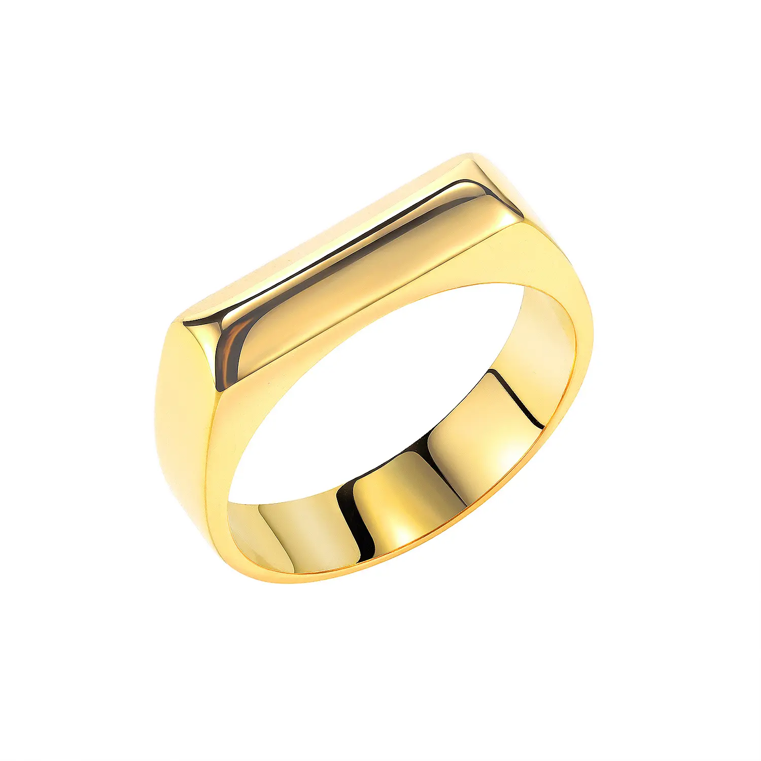 Gold Minimalist Jewelry Index Finger Stainless Steel Ring Women Statement Titanium Steel Gold Rings For Men Jewelry