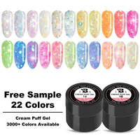 Fournisseur professionnel de gel pour ongles BOZLIN 22 couleurs Collection de paillettes 5ml Soak Off UV LED vernis à ongles paillettes
