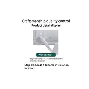 <span class=keywords><strong>Déflecteur</strong></span> d'air <span class=keywords><strong>mural</strong></span> avancé avec réglage télescopique de la largeur pour un flux d'air personnalisable - Product Image 5