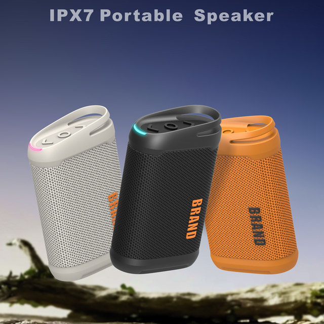 IPX7 Waterproof Speaker Portable Outdoor Wireless Speaker with Handle, Mini Speaker for Camping Beach Shower, TWS
