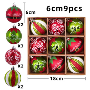 Decoraciones Navideñas, Bolas de Plástico <span class=keywords><strong>Transparente</strong></span> de <span class=keywords><strong>8</strong></span> <span class=keywords><strong>cm</strong></span>, Adornos Pintados para Árbol de Navidad, Diseño de Anciano - Product Image 5