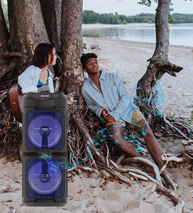 ZQS6209 Dual 6,5 pulgadas Super Bass Square Dancing Party Dj 25W RGB Micrófono portátil Altavoz de caja grande - Product Image 3