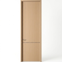 Porte intérieure en bois écologique minimaliste moderne en HDF mélaminé sans formaldéhyde pour chambre à coucher