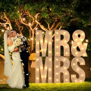 4ft tùy chỉnh hình LED Board marquee quảng cáo dấu hiệu chiếu sáng Mr Mrs ánh sáng chữ cái ngoài trời dấu hiệu điện tử - Product Image 1