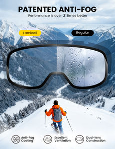 Gafas de Snowboard Lamicall SG01 con Lentes Toric, Antivaho, Protección UV400, sin Marco, para Hombres y Mujeres, Equipo de Invierno - Product Image 3