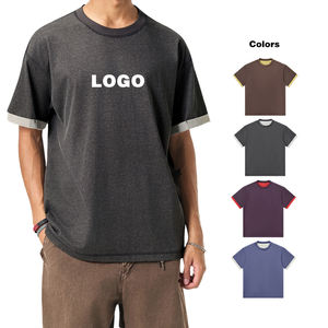 Magliette Reversibili a Due Strati con Maniche Corte, Alta Qualità 230gsm 60% Cotone 40% Poliestere, Stampa Digitale Personalizzata, T-Shirt Oversize - Product Image 2