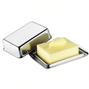 KCHENPROFI Plateau à beurre 165x120x50mm en acier inoxydable avec couvercle pour la cuisine - Product Image 2