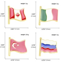 Dessin animé inspiré drapeau National broche USA Badge alliage de Zinc russie métal émail peint gravure conception Canada épinglettes artisanat