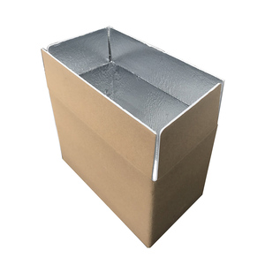 pizza cold insulated package box carton aluminum foil foam lined for food delivery storage
