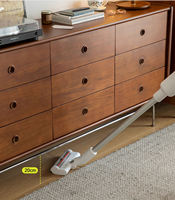 Stilvolles Hochwertiges Luxus-Sideboard aus Massivem Kiefernholz Buffetschrank Konsolentisch mit 9 Schubladen Umweltfreundlich Langlebig für Wohnzimmer