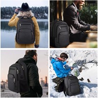 Sac à dos pour ordinateur portable professionnel avec chargement USB et écouteurs adapté au sac à dos de voyage noir pour ordinateur portable 17.3 "pour ordinateur