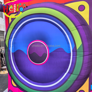 Grabadora gigante de dibujos animados <span class=keywords><strong>Boom</strong></span> Box, iluminación colorida, Radio inflable para decoración de fiestas - Product Image 6