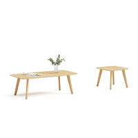 Table basse minimaliste moderne en bois massif pour les petits espaces pour la maison ou l'appartement Petit design carré
