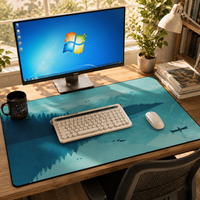 Tapis de souris d'ordinateur Tigerwings aux couleurs vives, imprimés et personnalisables avec logo, vente en gros directe usine, avec surpiqûres aux bords, 800*300*3mm