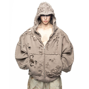 DiZNEW 2025 Felpa con Cappuccio da Uomo dal Design Alla Moda e Versatile, <span class=keywords><strong>Abbigliamento</strong></span> Trendy con Effetto Perforato, Felpe di Alta Qualità - Product Image 1