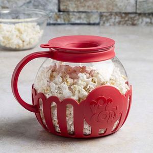 Microwave Popcorn Popper with Temperature Safe Glass Lid Measures Kernels and Melts Butter, Christmas Poppers, Dishwasher Safe - Product Image 2