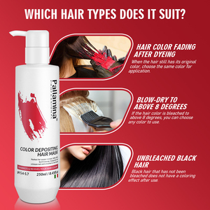 Pallamina Private Label OEM colore che deposita <span class=keywords><strong>maschera</strong></span> <span class=keywords><strong>per</strong></span> <span class=keywords><strong>capelli</strong></span> colore colorante <span class=keywords><strong>capelli</strong></span> rosso migliorare la <span class=keywords><strong>maschera</strong></span> di protezione del colore <span class=keywords><strong>per</strong></span> la riparazione secco danneggiato - Product Image 4