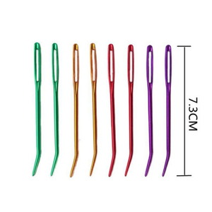 Aiguilles à tapisserie courbées à pointe, aiguilles à tricoter et à tisser, aiguilles courbées à grand œil, <span class=keywords><strong>accessoires</strong></span> de couture DIY pour <span class=keywords><strong>tricot</strong></span> et <span class=keywords><strong>crochet</strong></span> - Product Image 2