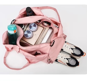 Women's Large Capacity Gym <b>Bag</b> Zipper New Simple Yoga <b>Bag</b> Independent Shoe Compartment Polyester Lining for Travel Sports Gym - Product Image 2