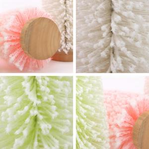 SANWEI Mini Christmas <strong>Trees</strong> Winter Ornaments Tabletop Small <strong>Xmas</strong> <strong>Tree</strong> Mini Bottle Brush <strong>Tree</strong> With Wood Base for Home Decoration - Product Image 4