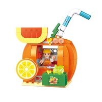 Jouets en briques COGO City, blocs de construction en plastique, Shantou pour enfants, voiture à fruits, mini jouet de construction DIY avec figurine miniature