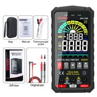 GVDA Nouveau Multimètre Numérique True RMS Gamme Automatique AC DC NCV Écran LCD Couleur Multimètre Intelligent Test Ohm Capacité Hz Température Voltmètre