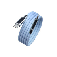 Câble de charge USB-C vers Type-C magnétique en silicone haute vitesse 240W pour iPhone 17 16 15 Pro Max, Xiaomi, Samsung, tablettes et ordinateurs portables