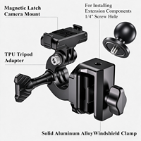 Support de caméra d'action pour pare-brise de moto Kewig X2 compatible avec DJI Osmo Action, support de caméra à dégagement rapide