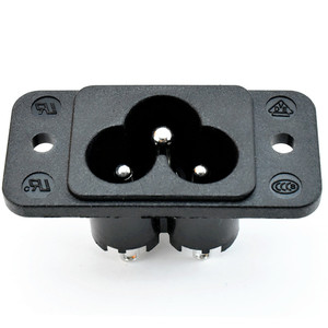 Prise de courant AC C6, certifiée CUL VDE <span class=keywords><strong>CEKC</strong></span> CB, en laiton et plastique, rallonge pour les normes EU US AU UK, 2,5A, nylon - Product Image 1