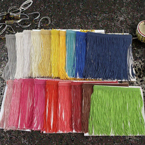 Flecos de Borlas de Poliéster Coloridos de 10cm, 15cm y 30cm, Adorno Decorativo para Disfraces de Danza Vertical y Costura - Product Image 3