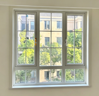 Fenêtre à battant en aluminium multi-chambres, étanche à l'eau et à la poussière, avec excellente isolation thermique, lignes épurées, parfaitement assortie