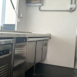 Carrito de Venta Móvil de Helados Rosa y Blanco con Diseño Divertido de Nubes, Acero Inoxidable, 4 Estantes, para Jardín, Parque o Catering - Product Image 6