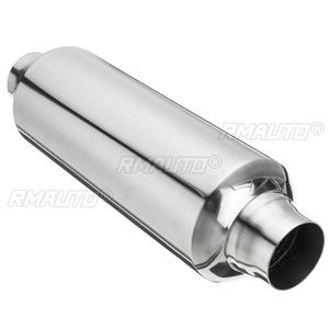 Silenciador de Escape Universal para Automóvil, Resonador de Tubo de Escape con Entrada/Salida de 51 mm, Acero Inoxidable - Product Image 2