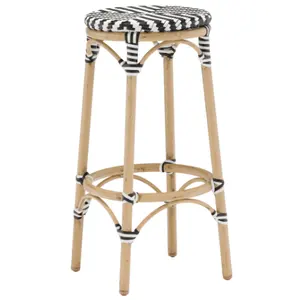 Estilo francês 75cm paris pe rattan bistro café barstool