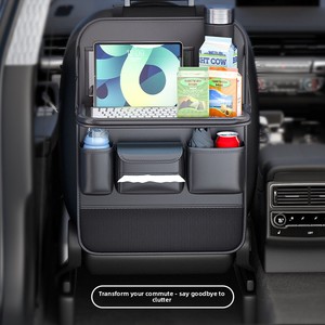 Organizer per Sedile Auto Pieghevole con Tavolino e Borsa Portaoggetti Multifunzionale Universale - Product Image 2
