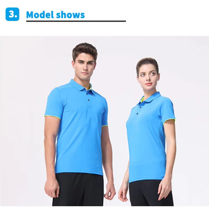 Personnalisé de haute qualité en laine solide pour hommes pour polo T-shirt de golf à séchage rapide à manches courtes - Product Image 3