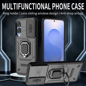 Funda Protectora para Teléfono con Armadura Anti-Caídas para Exteriores, con Soporte Universal de Aleación <span class=keywords><strong>y</strong></span> Cubierta Protectora de Lente para Samsung S25 Edge - Product Image 2