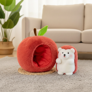 Oferta Especial: Cojín de Peluche Personalizado de 30cm, Suave, para Niños, de Algodón PP, para Cama o Sofá, con Diseño de Erizo o Manzana, Desmontable - Product Image 3