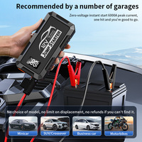 Jump Starter Mobil 12V 1000A Peak, Booster Baterai Darurat Portabel dengan Lampu LED, Layar Digital & Anti Percikan Api