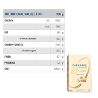 Hoogwaardige Italiaanse rijst, beste smaak, gezond, 26 maanden gerijpt, langkorrelige Carnaroli rijst 850g voor gastronomische risotto's
