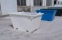 Poubelles en acier de 1.5m sans porte Poubelle de grue Mini Skip Lifting Eyes